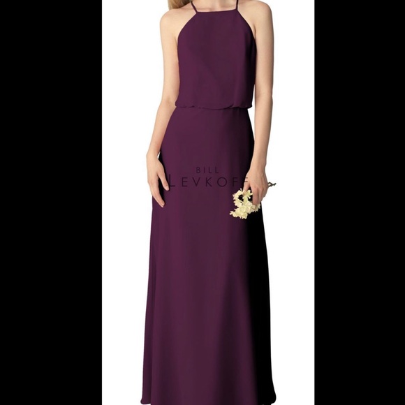 Bill Levkoff Blush floor length bridesmaid dress - Picture 4 of 4